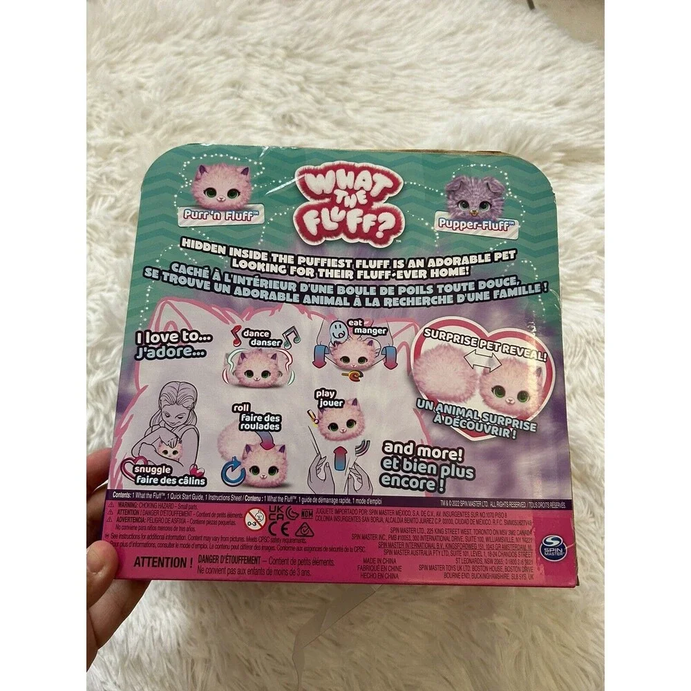 Spin Master What The Fluff Pink Pet Interactive Toy New